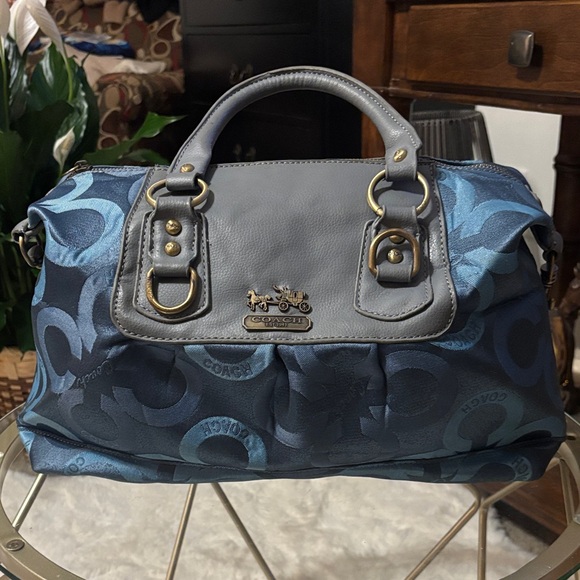 Coach Blue and Gray Satchel - Picture 1 of 7